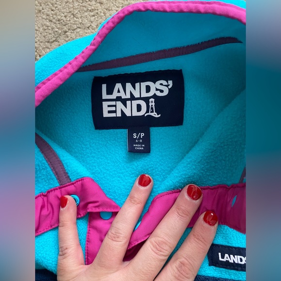 Lands End PS like new multicolor fleece - Picture 7 of 9
